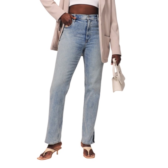 Abercrombie & Fitch Curve Love The Skinny High Rise Jeans Sz 29/8R Light Wash - Picture 1 of 12